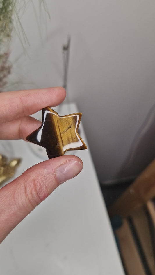 Tigerøye stein (stjerneformet)