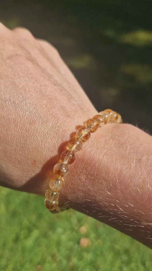 Naturlig citrin armbånd